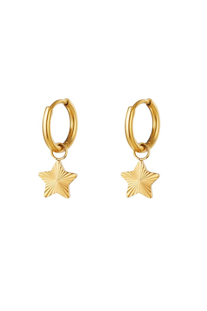 Stainles steel earrings star Gold Stainless Steel 