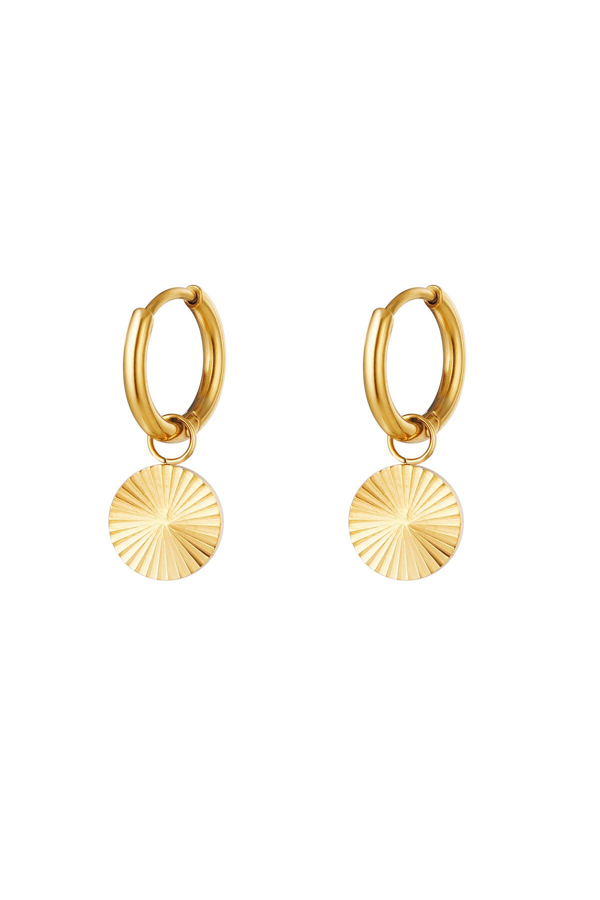 Stainless steel earrings circle Gold color