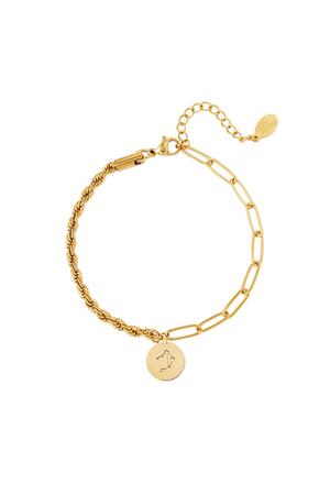Bracelet zodiac sign Libra Gold Stainless Steel h5 