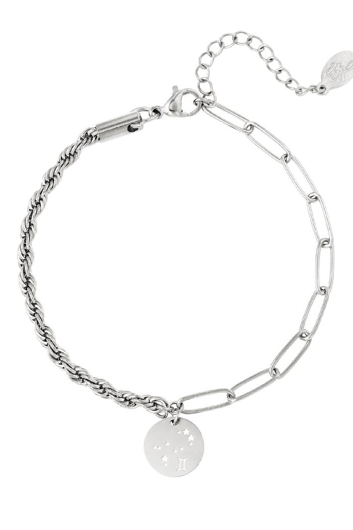 Bracelet zodiac sign Gemini Silver Stainless Steel Picture2
