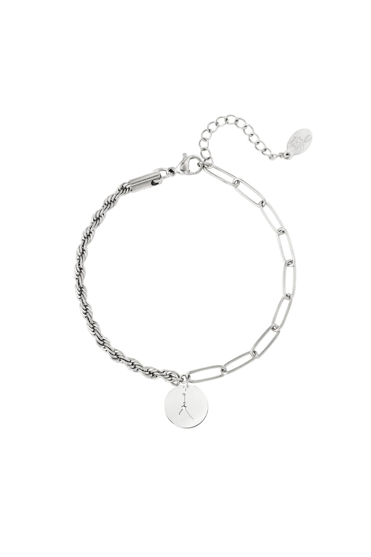 Bracelet zodiac sign Cancer Silver Color Stainless Steel 2