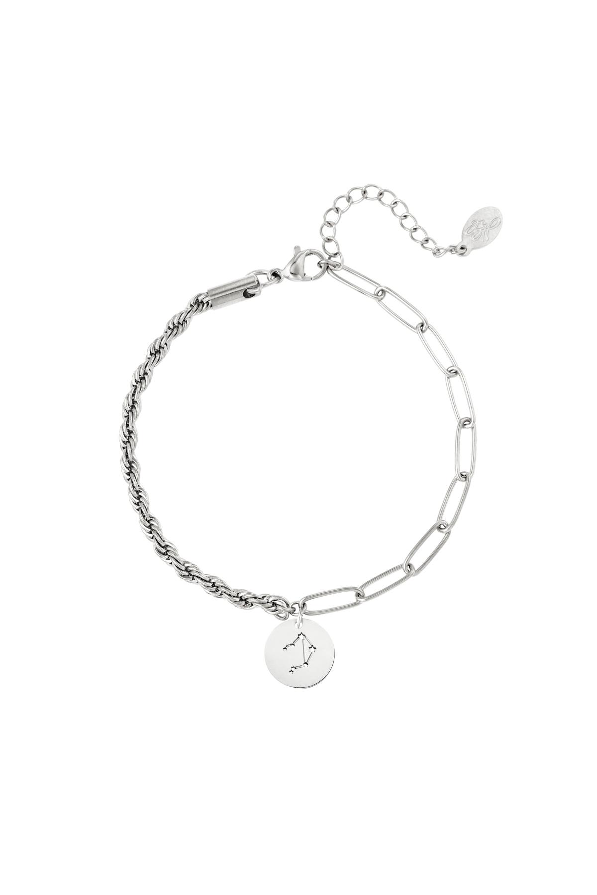 Bracelet zodiac sign Libra Silver Color Stainless Steel 2