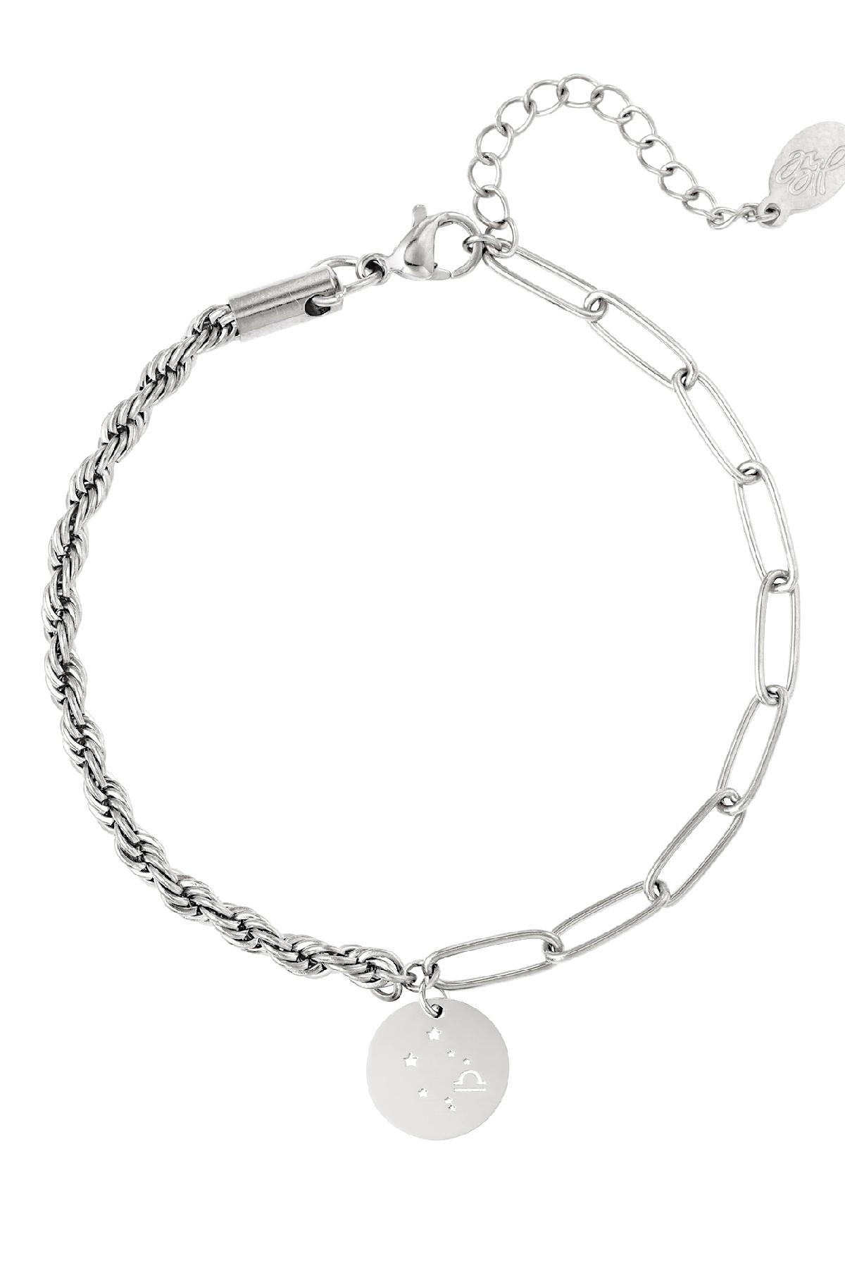 Bracelet zodiac sign Libra Silver Color Stainless Steel