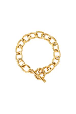 Bracciale in acciaio inossidabile Gold Stainless Steel h5 