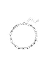 Silver / Bracelet linked chain Silver Stainless Steel 