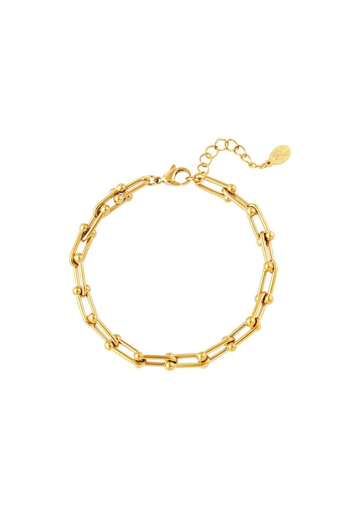 Bracelet linked chain Gold Stainless Steel 