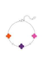 Lilac / Bracelet three clovers Lilac Stainless Steel Picture3