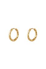 Gold / Stainless steel hoop earrings Gold 