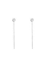 Silver / Stainless Steel Chain Earrings Smiley Silver Picture2