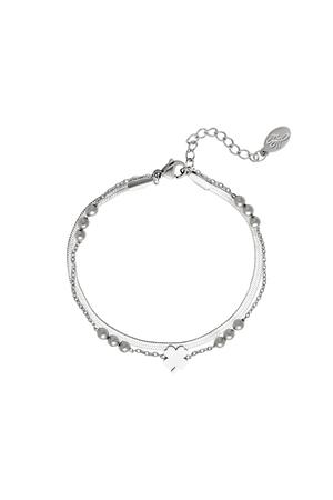 Multi chain bracelet Silver Stainless Steel h5 