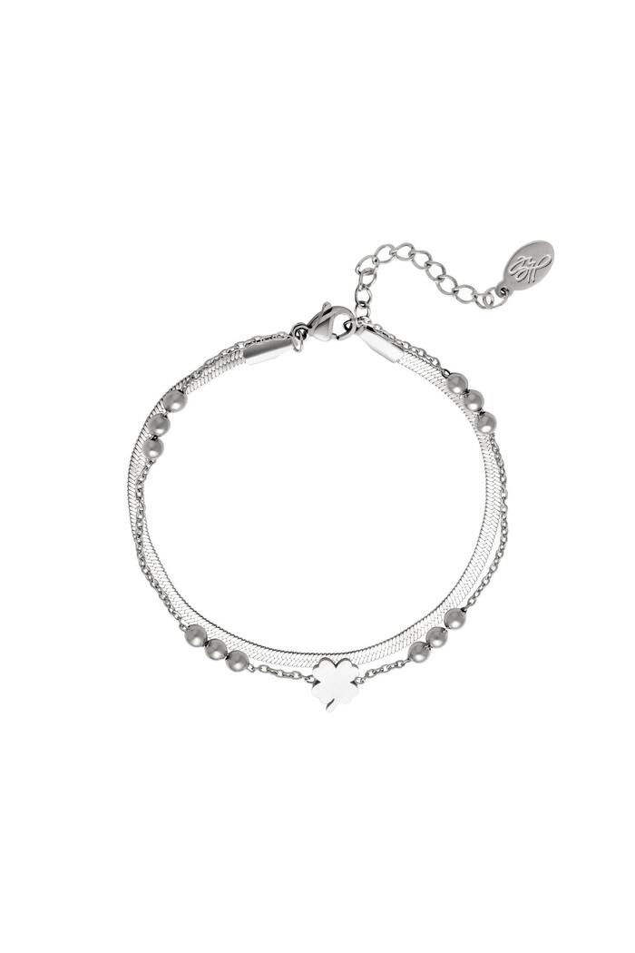 Multi chain bracelet Silver Stainless Steel 