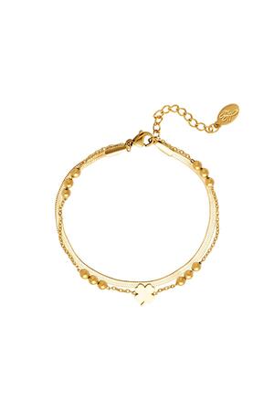 Multi chain bracelet Gold Stainless Steel h5 