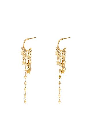 Earrings star Gold Stainless Steel h5 