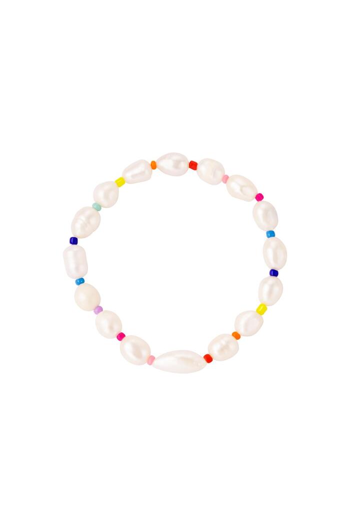 Pulsera perlas y abalorios Multicolor 