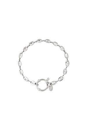Stainless steel linked bracelet Silver h5 