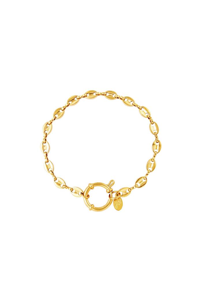 Bracciale a maglie in acciaio inossidabile Gold Stainless Steel 