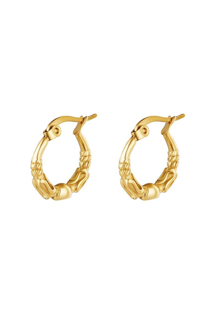 Stainless steel hoop earrings Gold 