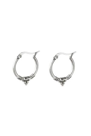 Stainless steel earring Silver h5 