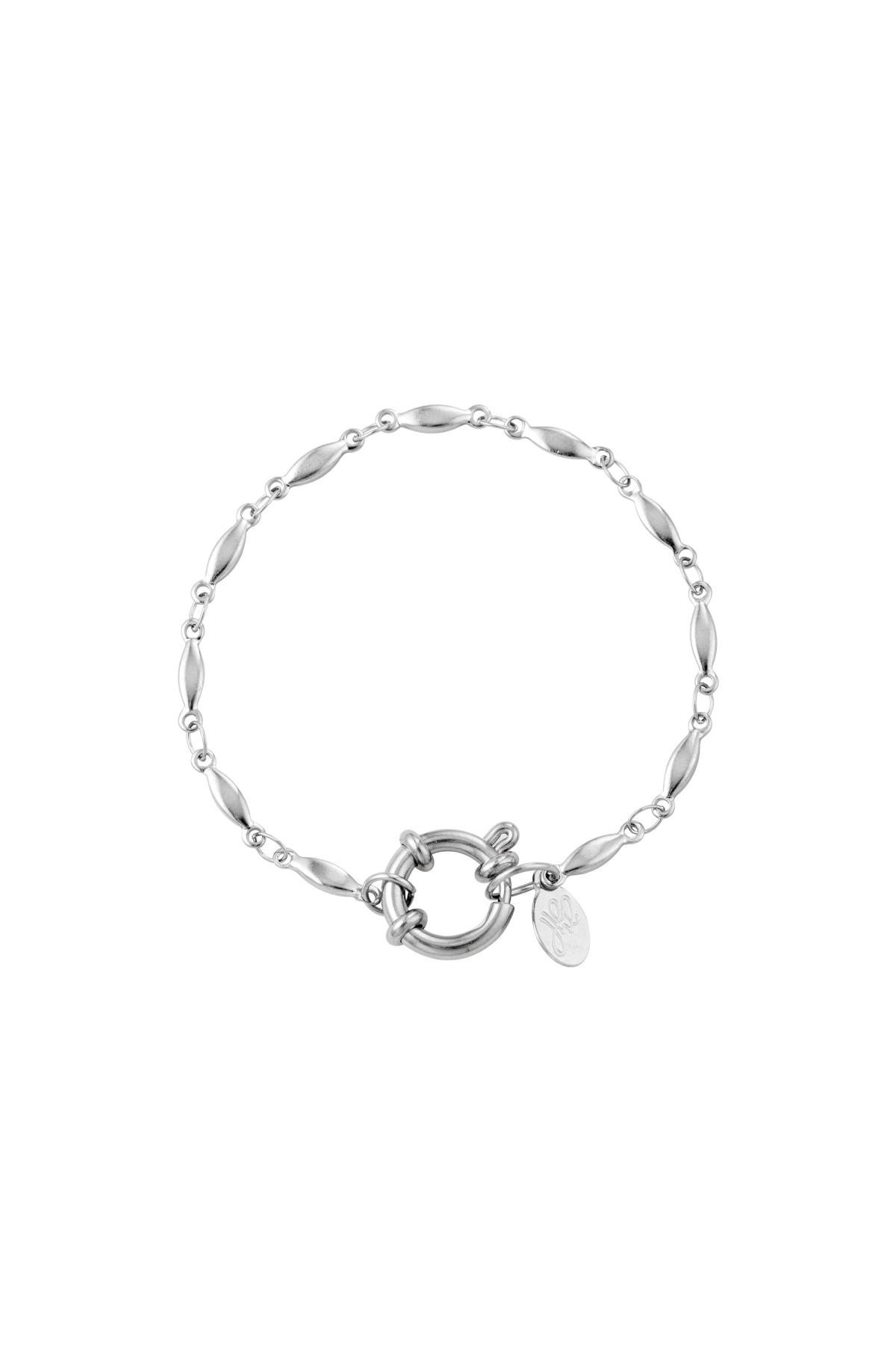 Bracelet oval chain Silver Stainless Steel h5 