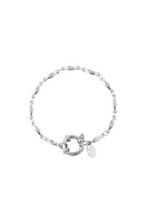 Bracciale a catena ovale Silver Stainless Steel h5 