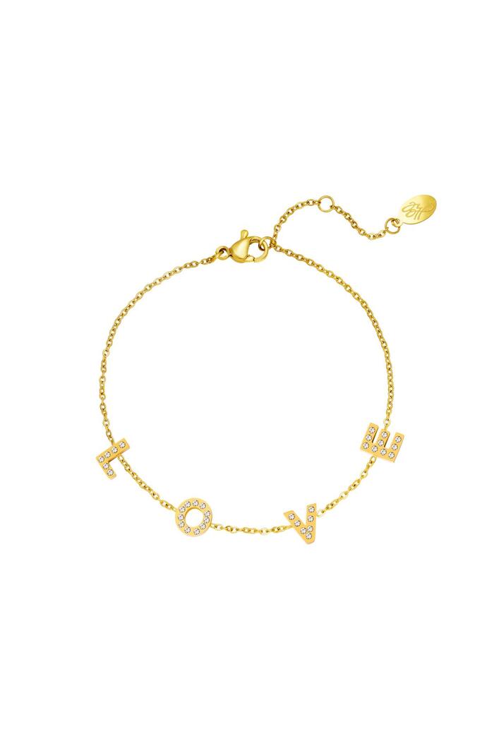 Bracciale in acciaio inossidabile amore Gold Stainless Steel 