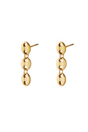Stainless steel earrings  Gold h5 