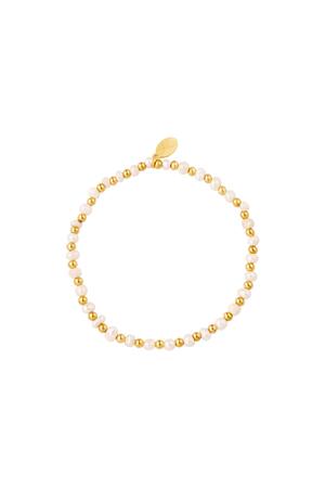 Armband Perlen Gold Edelstahl h5 