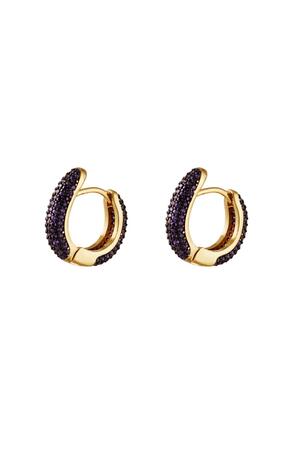 Copper earrings round Purple h5 