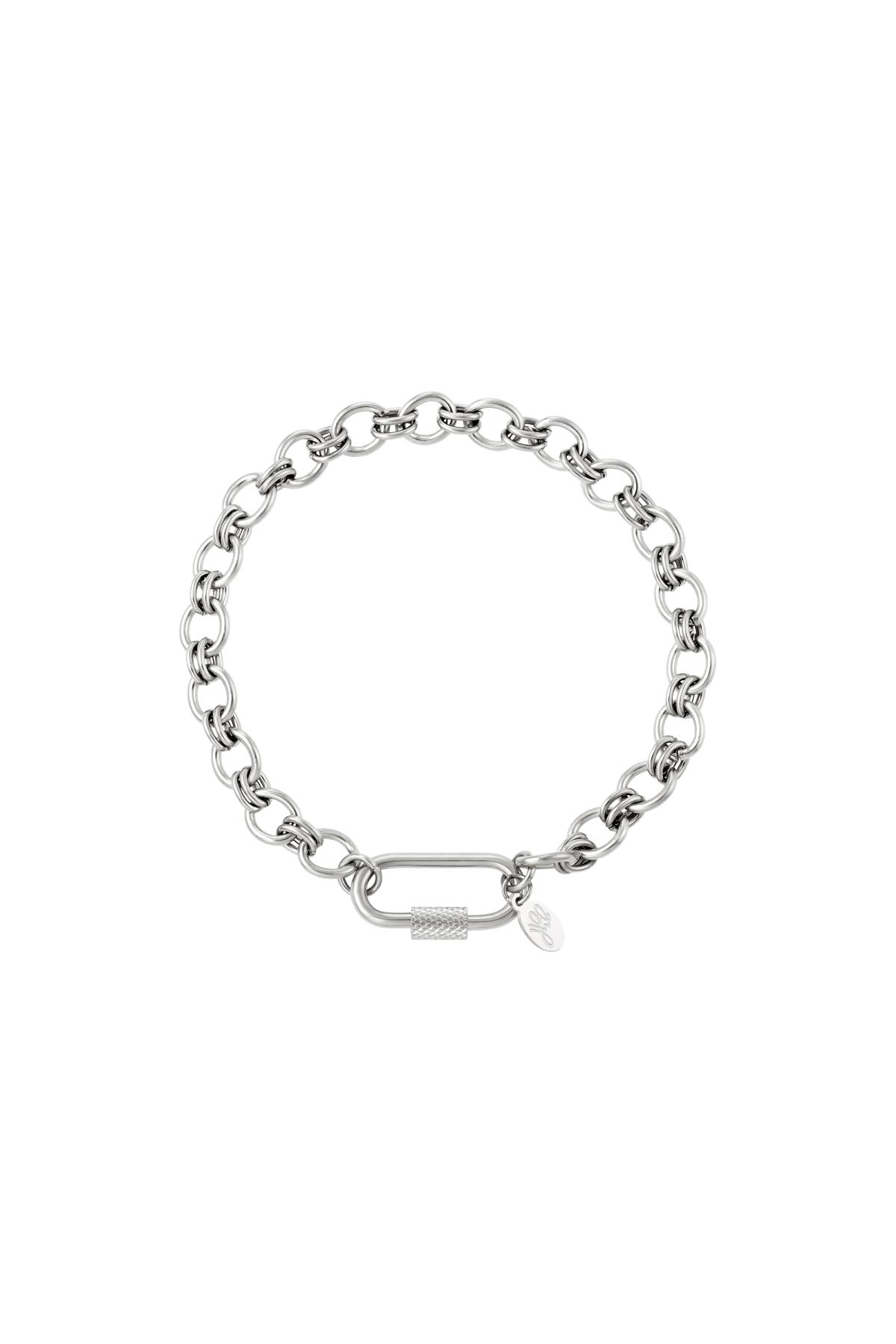 Bracciale in acciaio inossidabile Silver Stainless Steel h5 