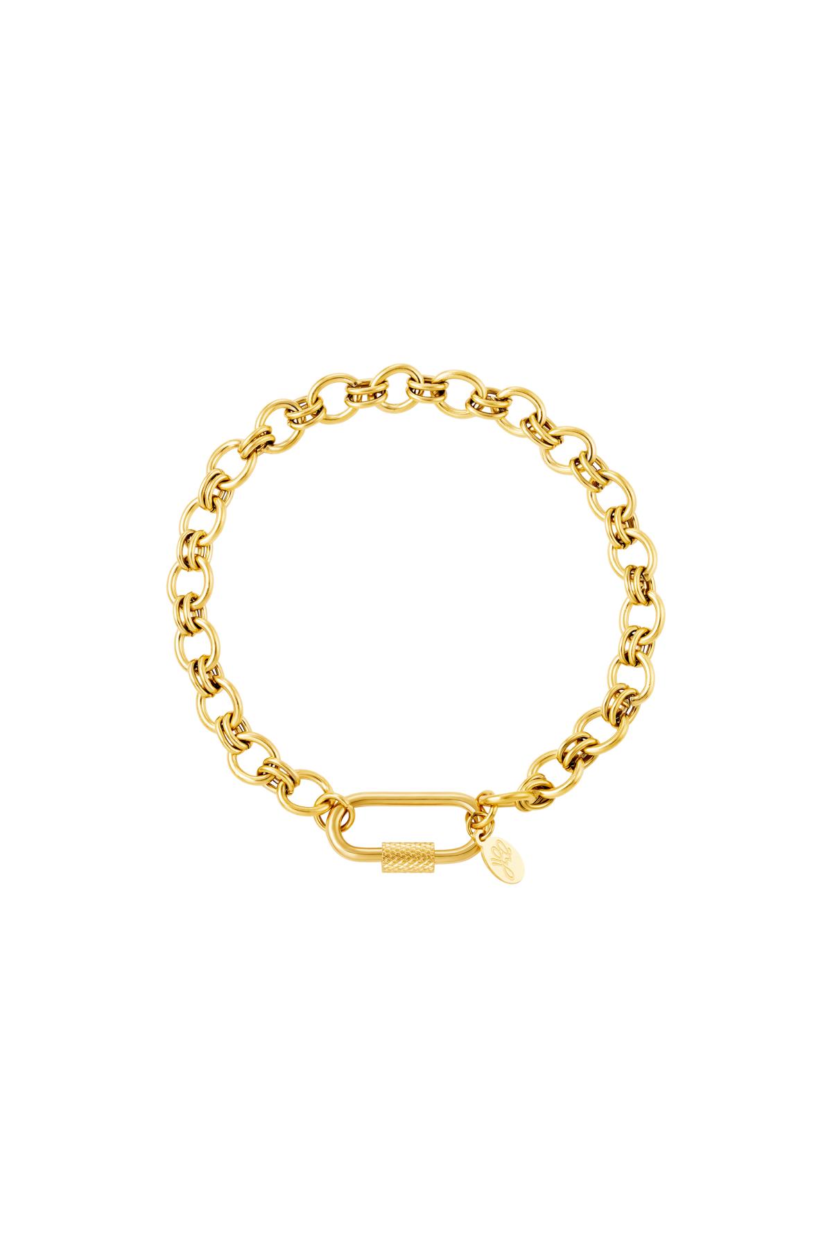 Bracciale in acciaio inossidabile Gold Stainless Steel h5 