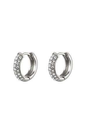 Earrings shiny hoops Silver Stainless Steel h5 