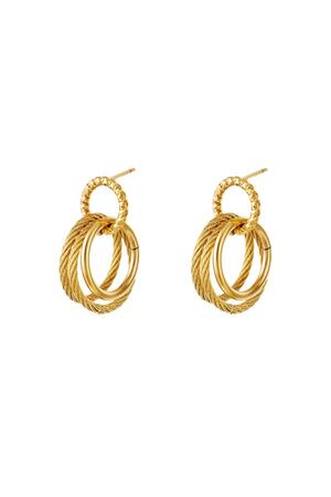 Stainless steel earrings hoops party Gold h5 