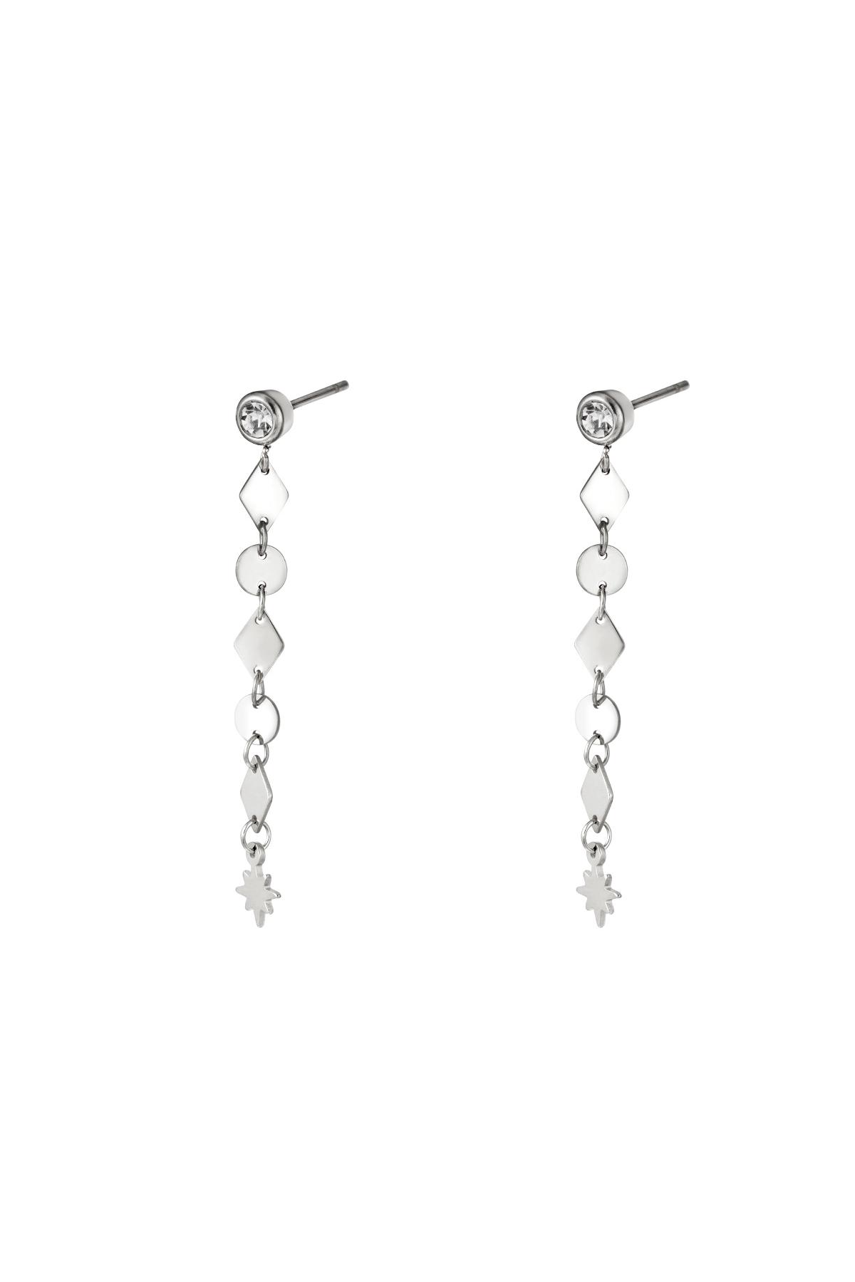 Earrings different shapes Silver Color Stainless Steel