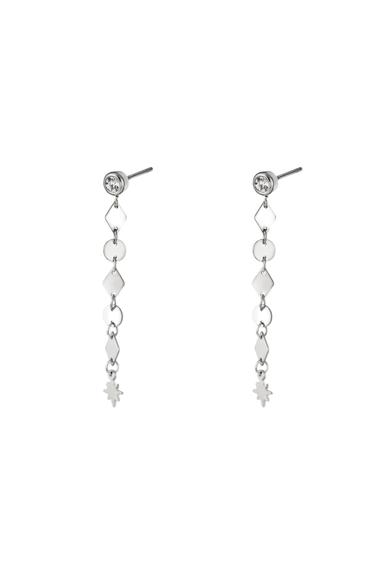 Earrings different shapes Silver Stainless Steel 