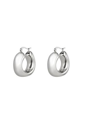 Bold hoop earrings Silver Stainless Steel h5 
