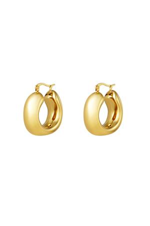 Bold hoop earrings Gold Stainless Steel h5 