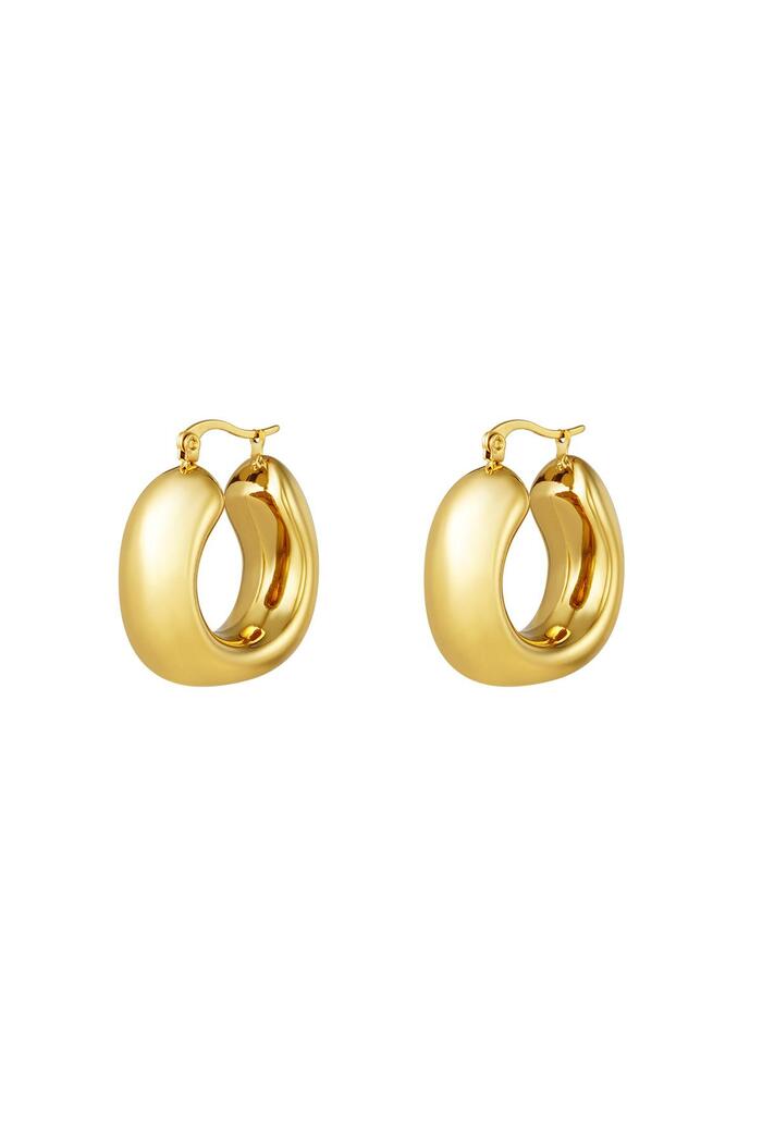 Bold hoop earrings Gold Stainless Steel 