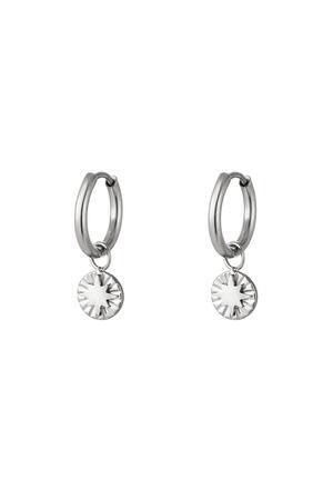 Earrings dangle star Silver Stainless Steel h5 