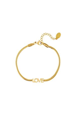 Armband einfache Liebe Gold Edelstahl h5 