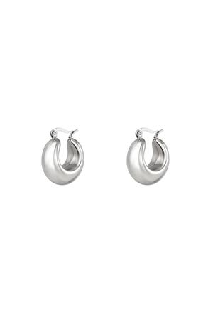 Bold hoop earrings small Silver Stainless Steel h5 