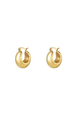 Bold hoop earrings small Gold Stainless Steel h5 