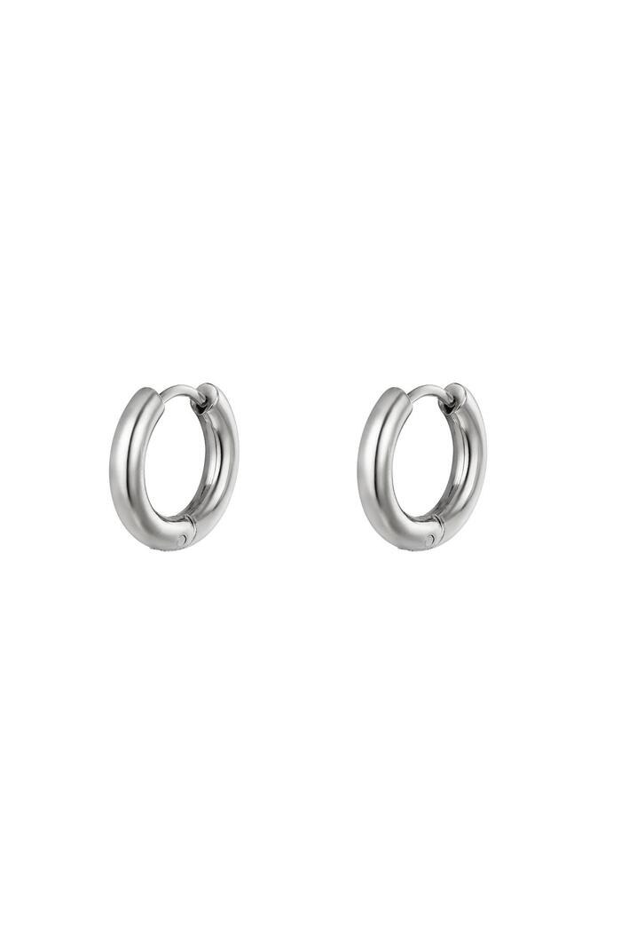 Earrings hoops Silver Stainless Steel 