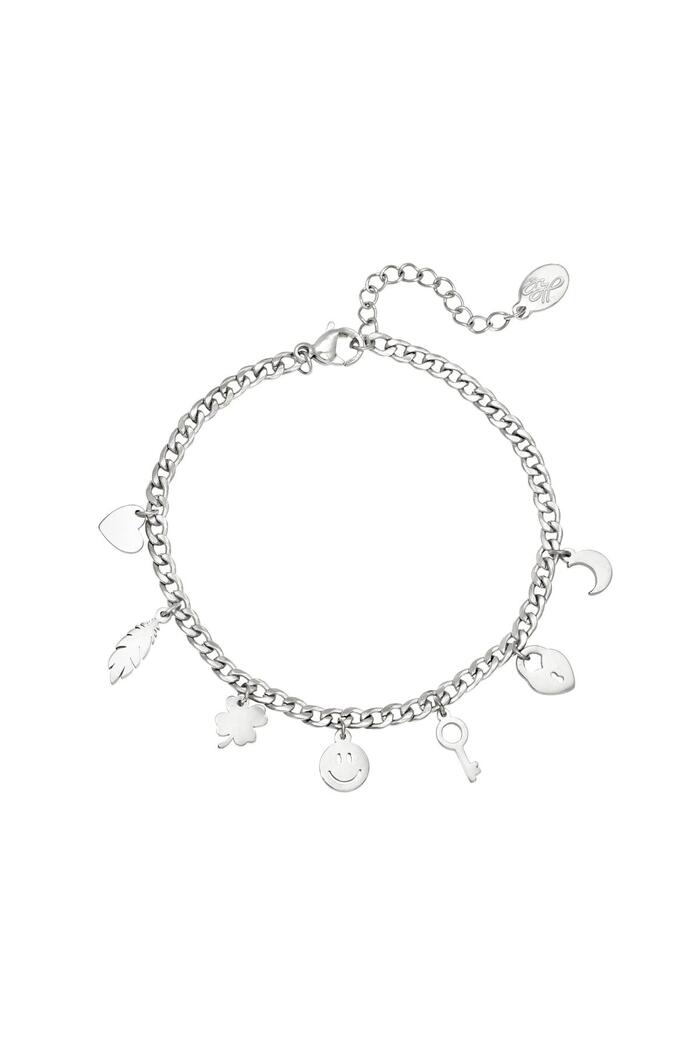 Stainless steel charm bracelet Silver 