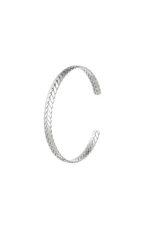 Roestvrij stalen armband laurier Zilver Stainless Steel h5 