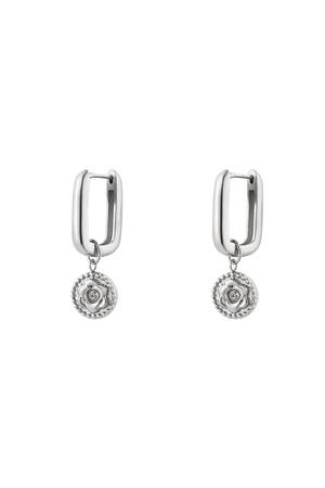 Earrings rose Silver Stainless Steel h5 