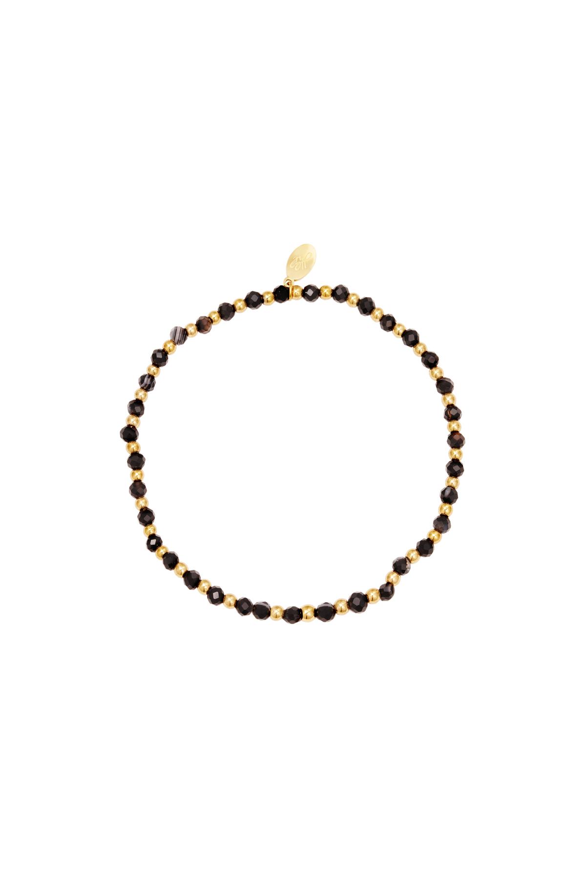 Bracelet colored beads Black agate