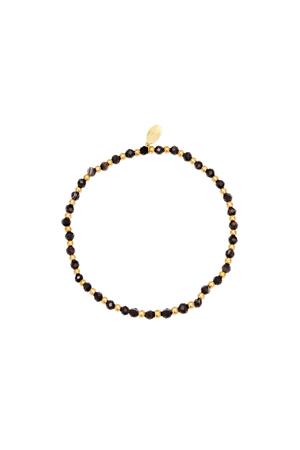 Pulsera perlas de colores Negro ágata h5 