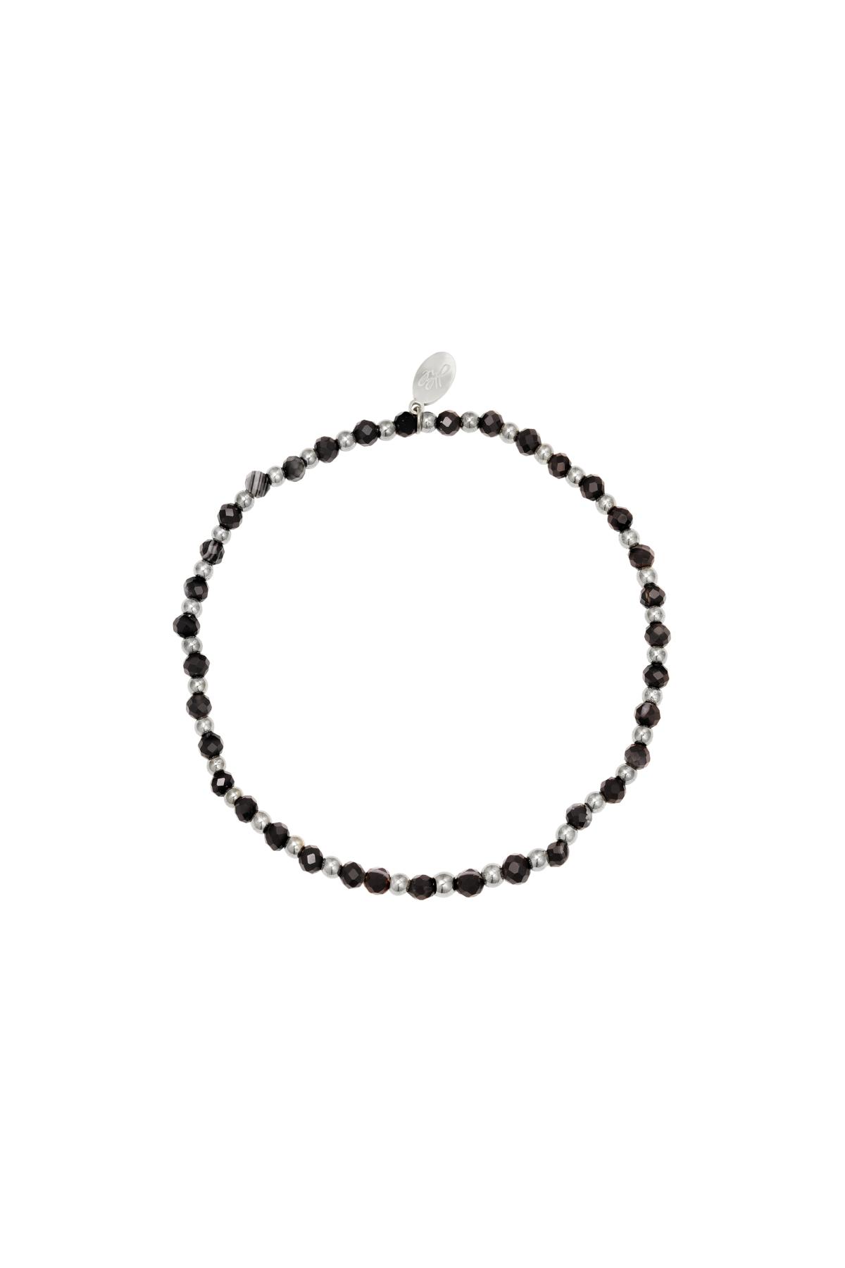 Bracelet perles colorées Argenté agate
