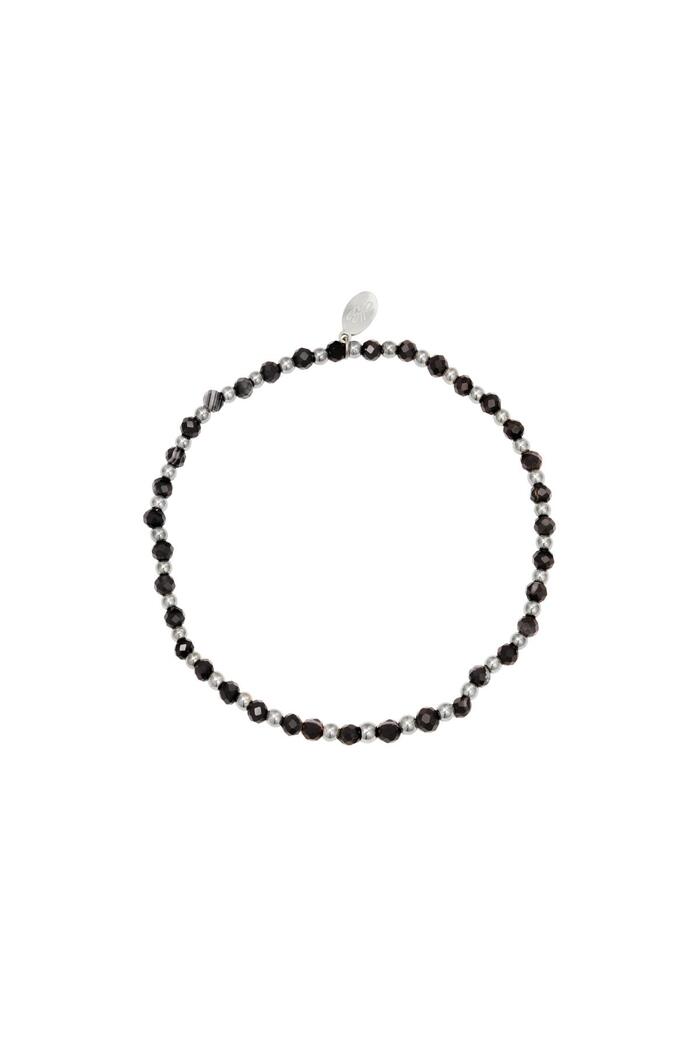 Bracelet perles colorées Argenté agate 