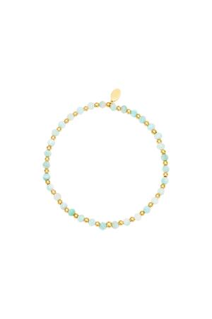 Bracelet perles colorées Vert Stone h5 